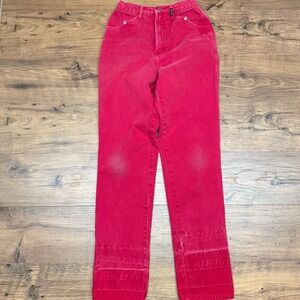 High-Rise Women's Jeans in Bright Red